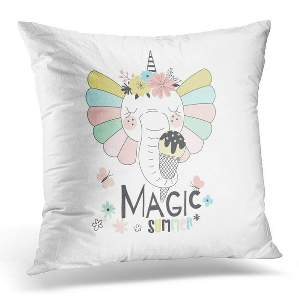 Animal Cute Designs Life is Better with Ice Cream Throw Pillow Multicolor 16x16 Animal Cute Designs Life is Better with Ice Cream Throw Pillow Multicolor 16x16